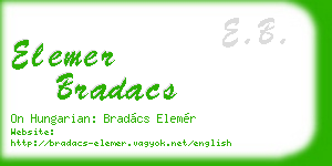 elemer bradacs business card