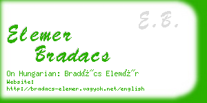 elemer bradacs business card